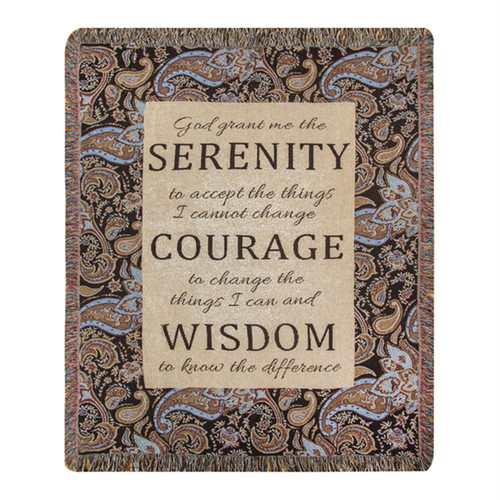 Serenity Inspirational Cotton Yarn Tapestry Throw With Multi ATSRTY