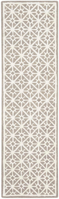 Nicole Curtis Contemporary 2'3" x 8' Runner Rug With Grey Finish 099446879509