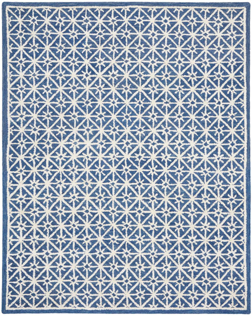 Nicole Curtis Contemporary 7'9" x 9'9" Area Rug With Blue Finish 099446879752