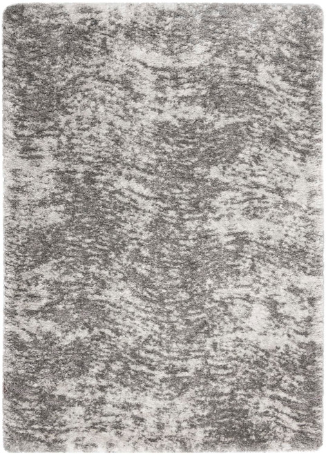 Nourison Dreamy Shag 6'7" x 9'2" Area Rug With Charcoal Grey 099446012135