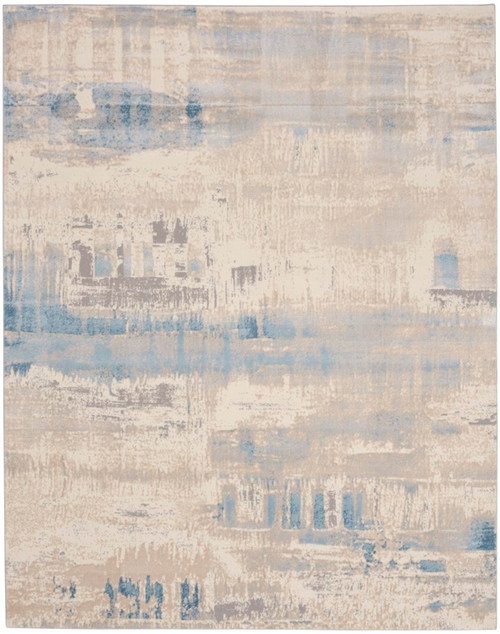 Nourison Solace 8' x 10' Area Rug With Ivory And Grey Finish 099446857644