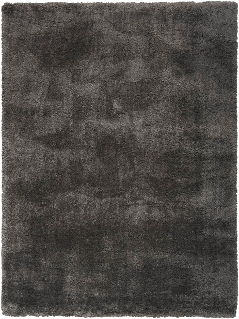 Nourison Luxurious Shag 5'3" x 7'3" Area Rug With Grey Finish 099446004291