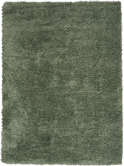 Nourison Lush Shag 7'10" x 9'10" Area Rug With Sage Finish 099446057464
