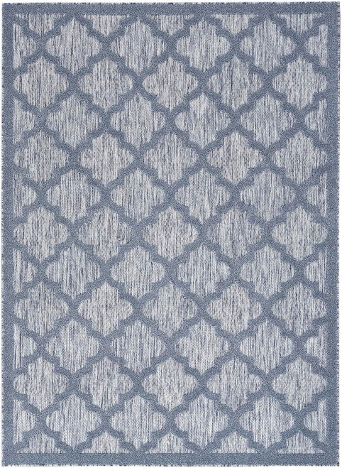 Nourison Easy Care 4' x 6' Area Rug With Denim Blue Finish 099446040619