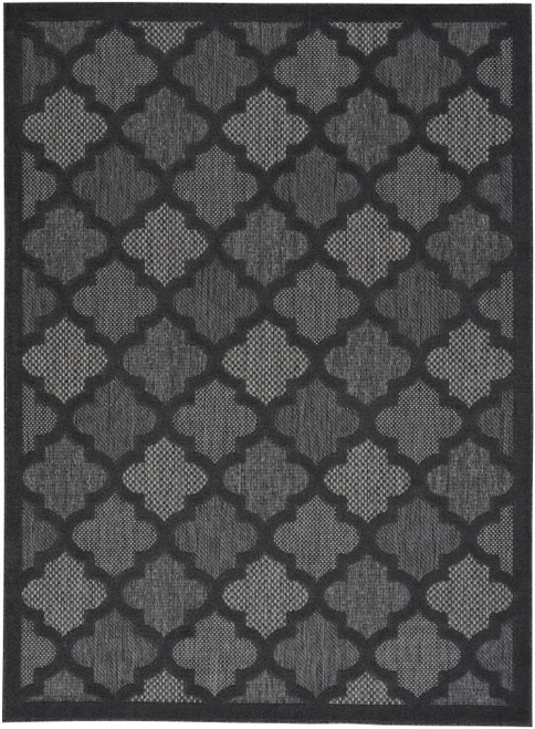 Nourison Easy Care 5' x 7' Area Rug With Charcoal And Black Finish 099446041203
