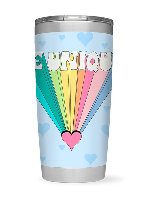 Be Unique Groovy Rainbow  Tumbler -Image by Shutterstock