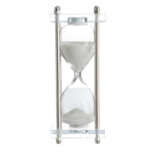 AB Home Urban Industrial Hourglass With White Finish 76878