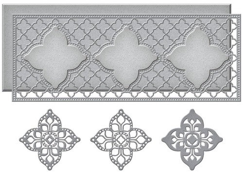 Spellbinders Etched Dies -Moroccan Kaleidoscope Slimline