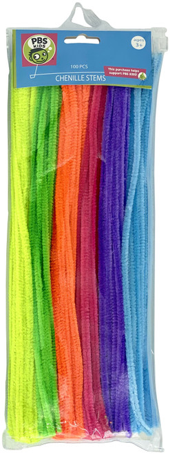 Chenille Stems Bumper Pack 100/Pkg-Neon