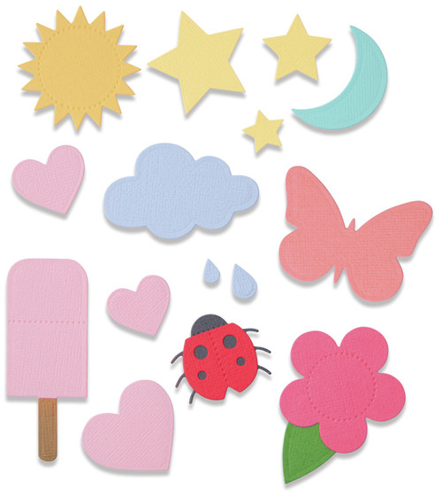 Sizzix Thinlits Dies By Debi Potter 16/Pkg-Basic Shapes