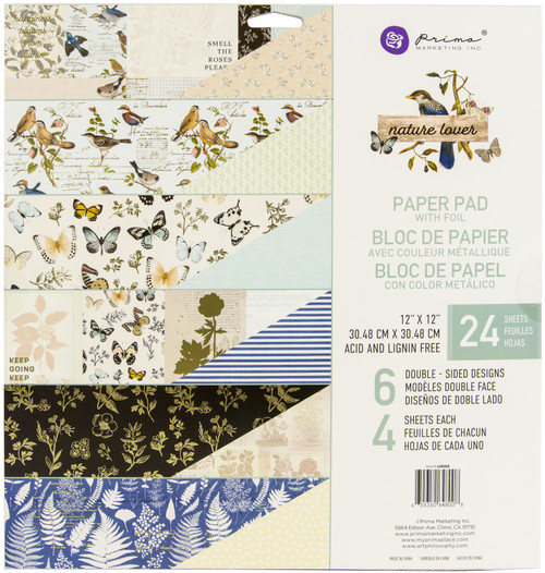 Prima Marketing Double-Sided Paper Pad 12"X12" 24/Pkg-Nature Lover, 6 Designs/4 Each