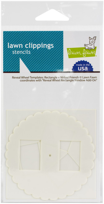 Lawn Clippings Stencils-Reveal Wheel: Rectangle/Virtual Friends