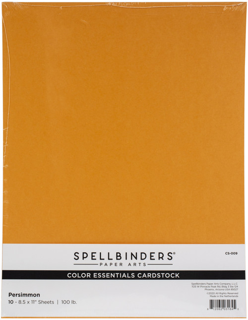 Spellbinders Color Essentials Cardstock 8.5"X11" 10/Pkg-Persimmon