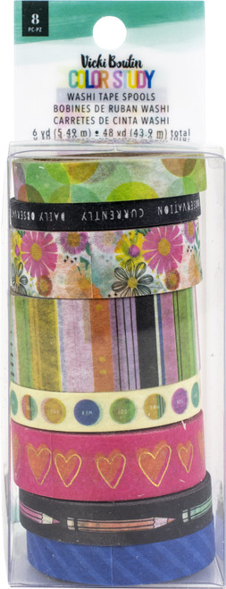 Vicki Boutin Color Study Washi Tape 8/Pkg-