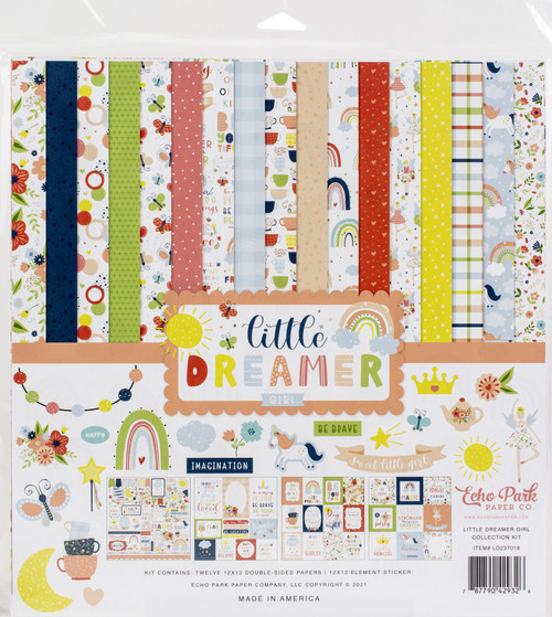 Echo Park Collection Kit 12"X12"-Little Dreamer Girl