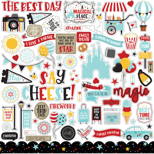 A Magical Place Cardstock Stickers 12"X12"-Elements