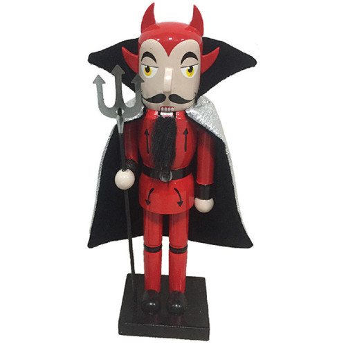 Santa's Workshop Red Devil Wooden Halloween Nutcracker 10 Inch