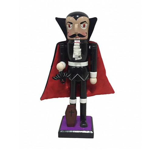 Santa's Workshop Dracula Vampire Wooden Halloween Nutcracker 10 Inch Multicolor