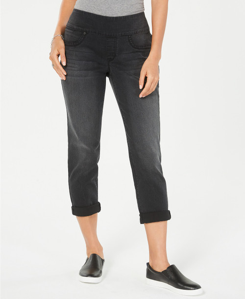Style & Co Women's Pull On Boyfriend Jeans  Black Size Medium