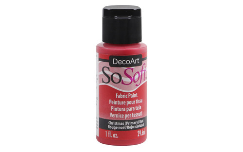 Decoart SoSoft Fabric Paint 1oz Christmas Red