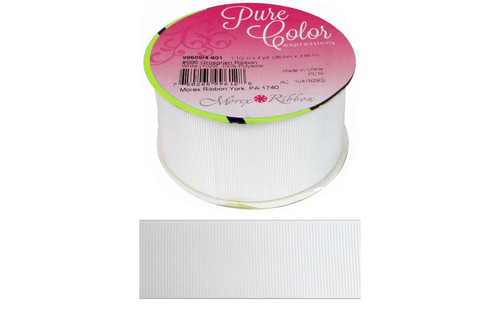 Morex Ribbon Grosgrain 1.5"x 4yd White