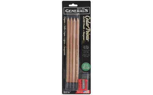 General's Cedar Pointe Pencil #2/HB W/Sharpnr 4pc
