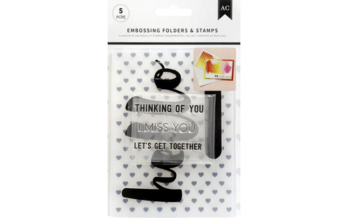 AMC Embossing Folders & Stamp Set Hello You