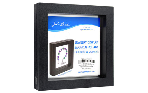 John Bead Jewelry Display Box 130x130x26mm Black