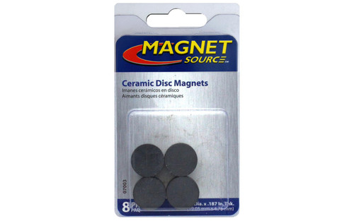 The Magnet Source Magnet Ceramic Disc 3/4" 8pc