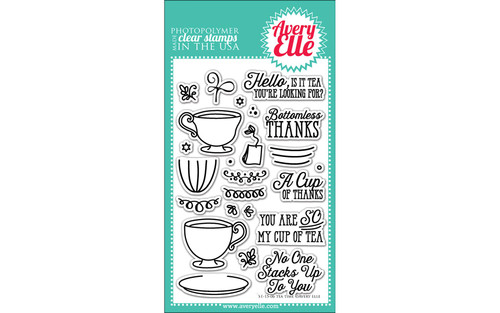 Avery Elle Clear Stamp Tea Time