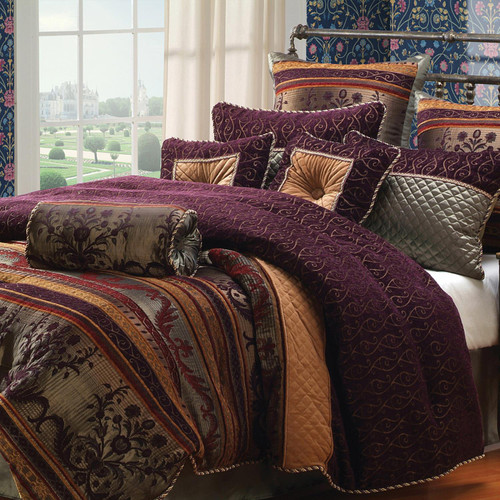 Riverbrook Home Portia 10 Piece King Comforter Set With Plum Multi Finish 83740