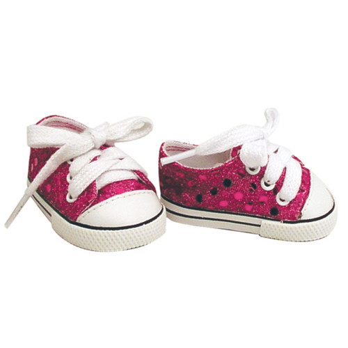 Sophia's - 18" Doll - Sequin Sneakers - Hot Pink