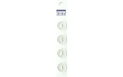 Slimline Buttons 3/4" Clear 4pc Hook #25