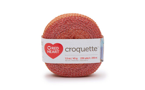 C&C Red Heart Croquette Yarn 1.58oz Red Hot