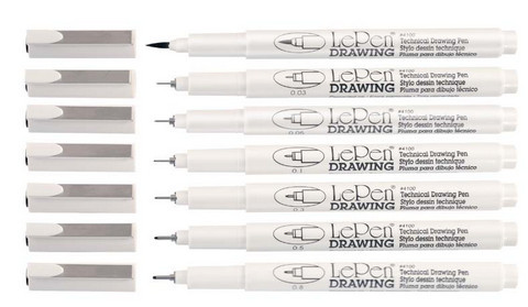 LE PEN TECHNICAL DRAWING PEN BLACK 0.8