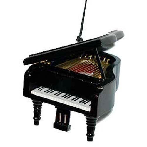 Broadway Gifts Black Grand Piano Christmas Tree Ornament Decoration 3.5 inches