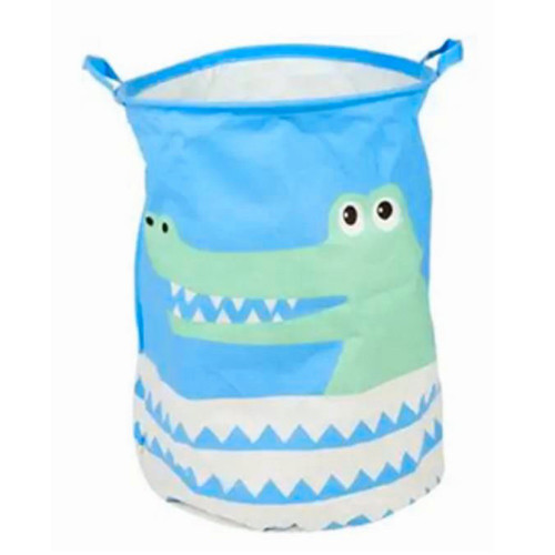 Blue Alligator Laundry Hamper Storage Basket Organizer Bag 15.75 x 19.7 Inch