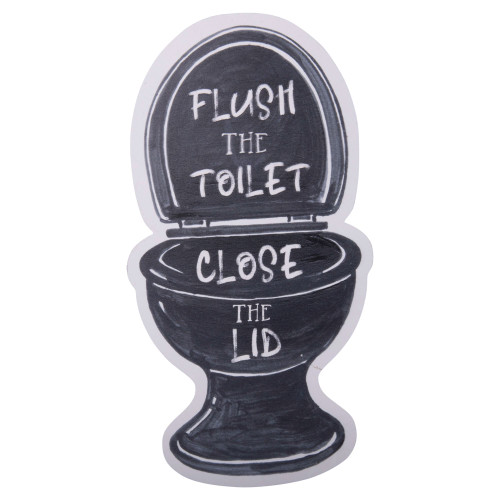 16" Black and White Antique "Flush" Wall Sign