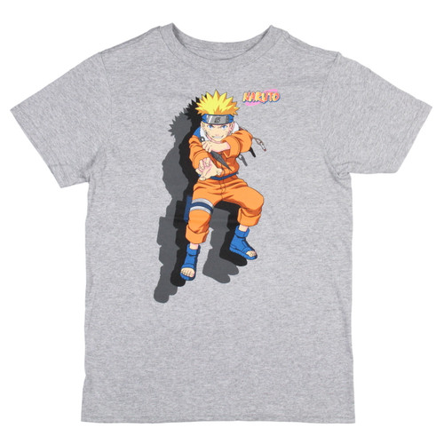 Naruto Shippuden Boys' Anime Manga Naruto Uzumaki Character Design T-Shirt