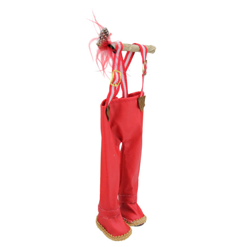 7” Rustic Red Fly-Fishing Wader Boots Christmas Ornament