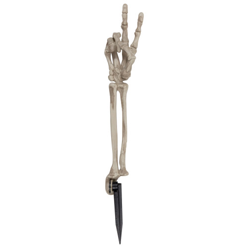 19.5" Skeleton Hand "Peace" Sign Halloween Yard Stake Outdoor Decoration