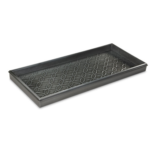 30" Gray Medallion Multi Purpose Rectangular Boot Tray