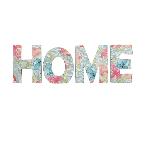 25.25" Colorful Hand-Painted Floral Pattern Home Wall Decoration