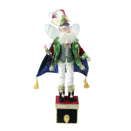 21" White and Green Mark Roberts Nutcracker Ballet Fairy Christmas Stocking Holder