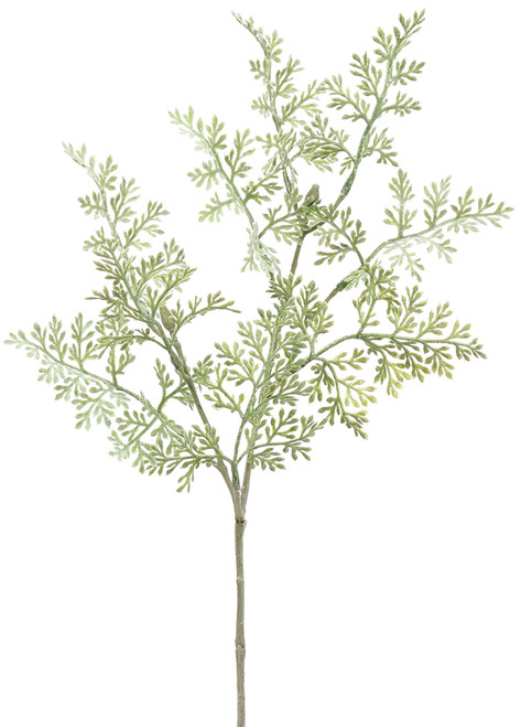 18” Green Dusty Miller Artificial Fern Spray