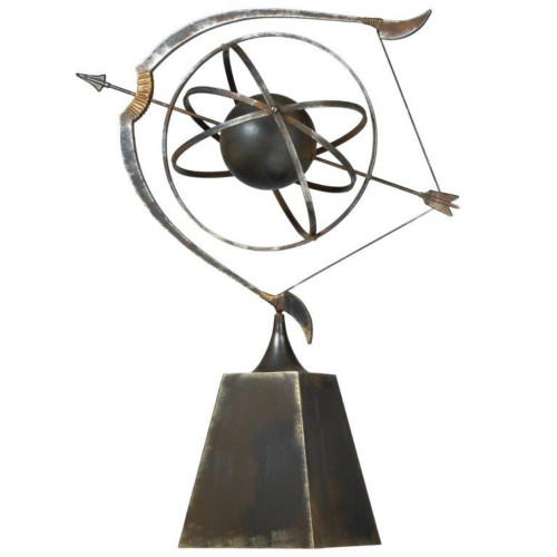 43.5" Black and Bronze Contemporary Celestial Outdoor Garden Armillary