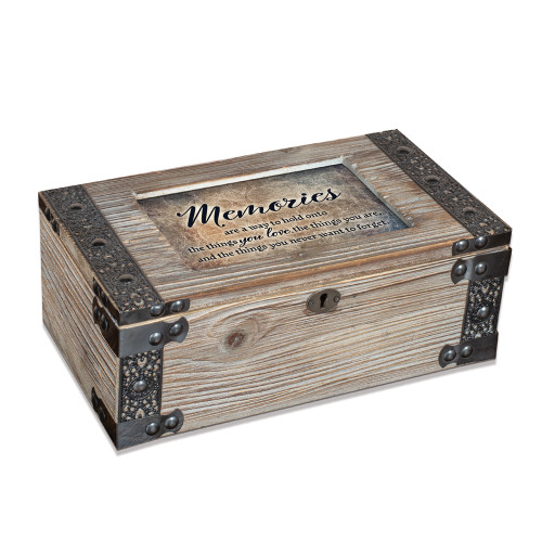 9.75" Brown and Black "Memories things you love" Rustic Elegance Music Box