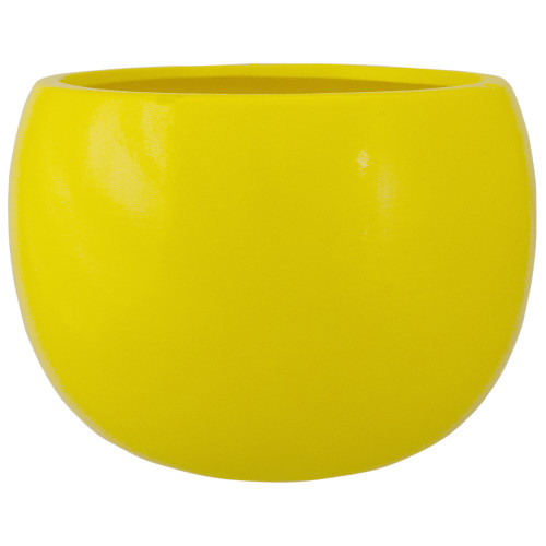 5.25” Yellow Glossy Ceramic Flower Pot