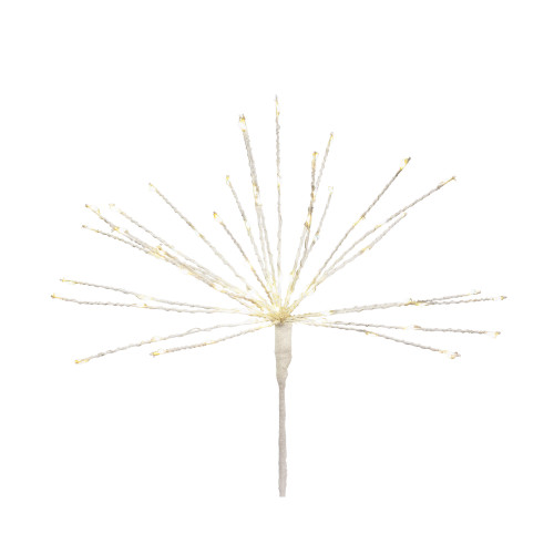 Set of 2 Lighted LED Starburst Christmas Tree Topper - White Lights