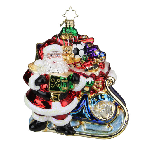 6" Christopher Radko Delivery on its Way Glass Christmas Ornament #1019902